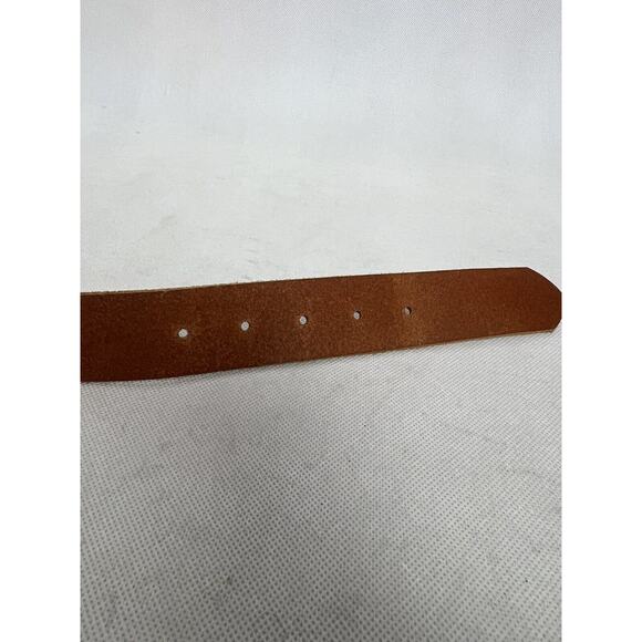 FOSSIL Silver Braided Genuine Leather Womens Metallic Woven Adjustable Belt S - Picture 5 of 6